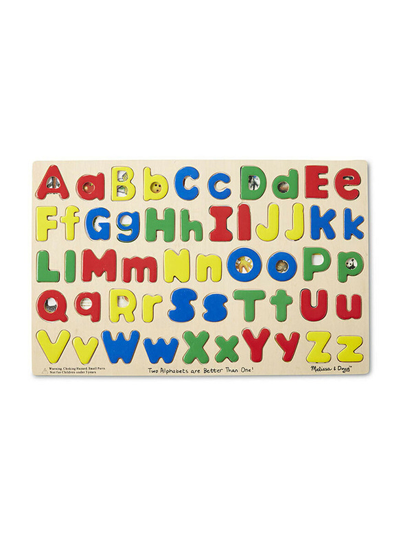 

Melissa & Doug Upper and Lowercase Alphabet Puzzle Set for Kids, Ages 3+