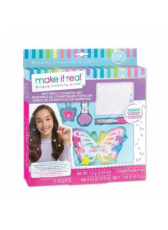 

Make It Real Butterfly Dreams Cosmetic Set, 11 Pieces, Ages 8+