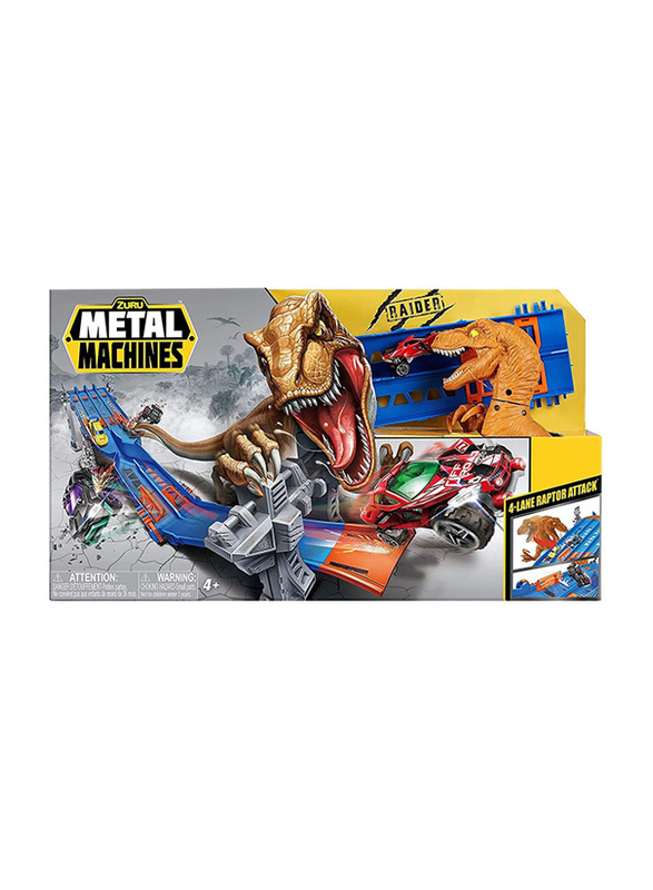 

Zuru Metal Machines 4-Lane Raptor Attack Track Set, Ages 4+, Multicolour