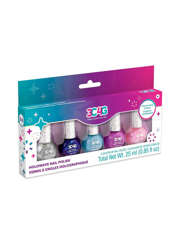 

3C4G Holowave Nail Polish, 5 Pieces, Multicolour