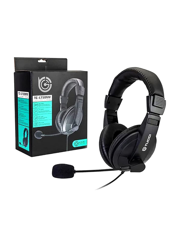 

Delone Wired Over-Ear Noise Cancelling Gaming Headphone, Black