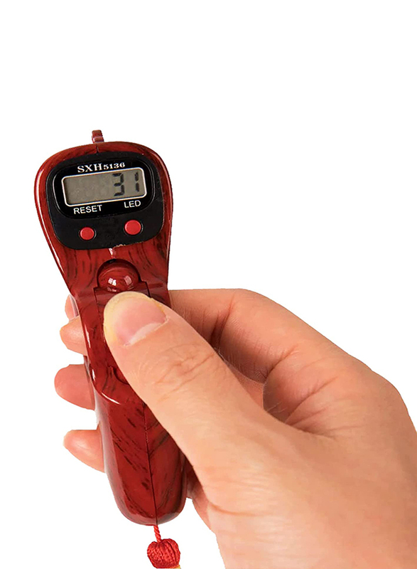 

Delone Tasbeeh Dhikr Finger Counter LED Handheld Tally Counter, Red