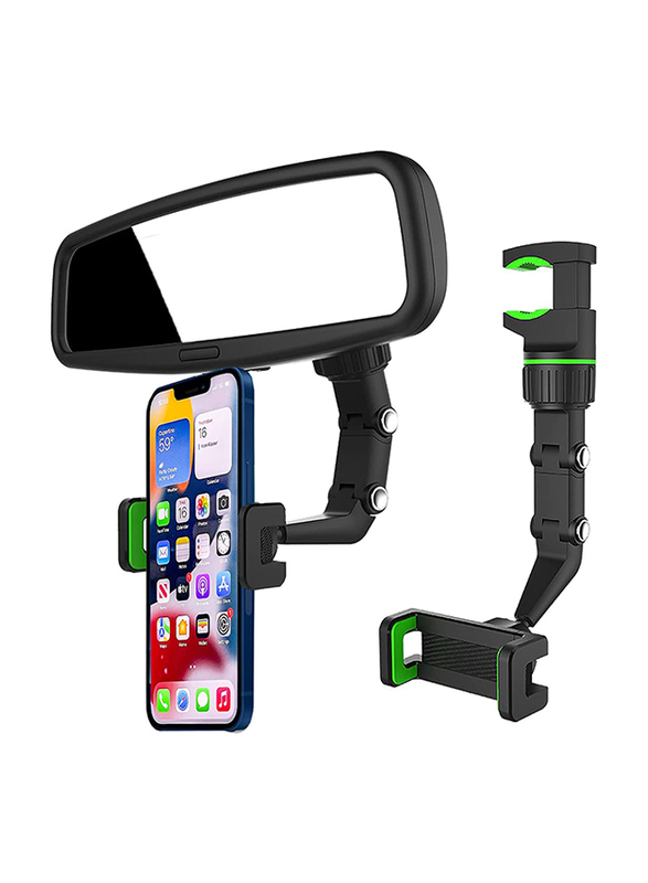 

Delone 360° Rear-view Mirror Phone Holder, Black
