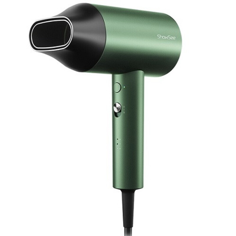 

Showsee A5 Portable Electric Hair Dryer Professional Hair Styling Tool Quick Dry 1800W Hair Blower Green