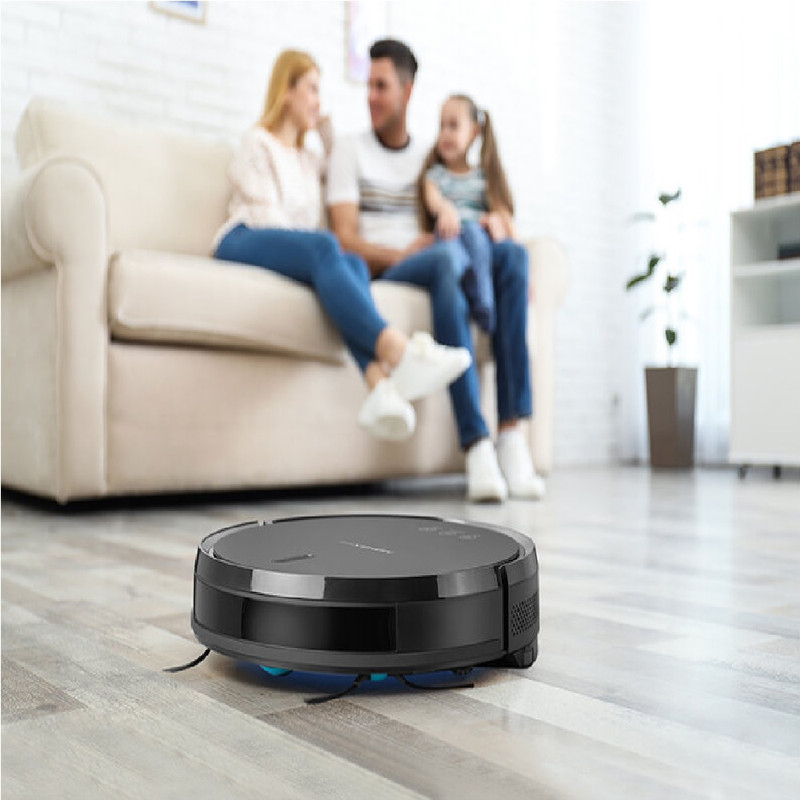 Momax Home Trio-Cleanse IoT UV-C 2-in-1 Cordless Robotic Vacuum Cleaner, RO1S, Black