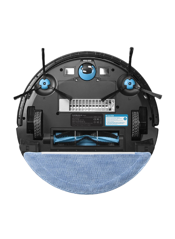 Momax Home Trio-Cleanse IoT UV-C 2-in-1 Cordless Robotic Vacuum Cleaner, RO1S, Black