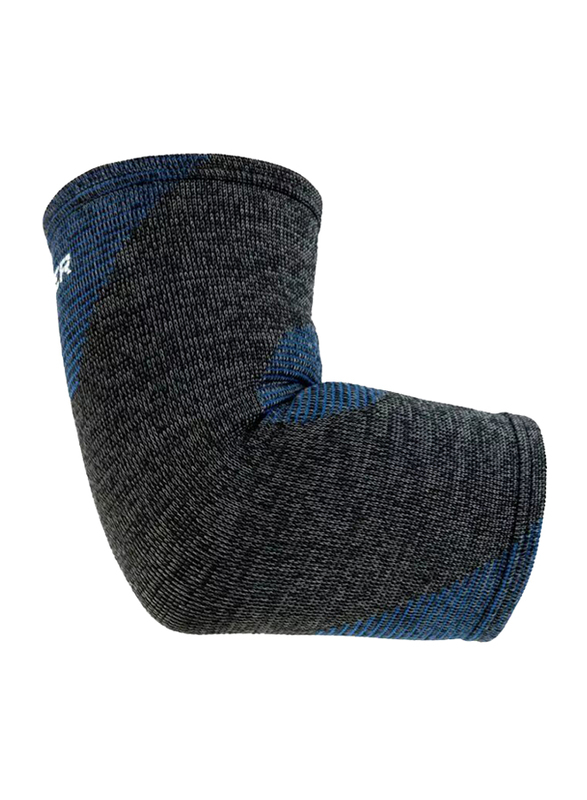 

Mueller 4-Way Stretch Knit Elbow Support, M/L, 67129, Blue/Grey