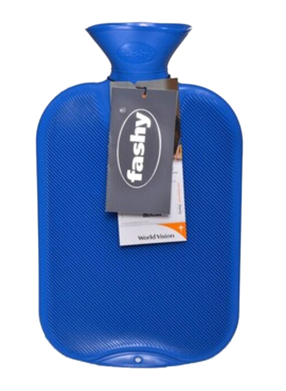 

Fashy Hot Water Bag Double Ribbed Sapphire, 2.0L, 6460-54, Blue