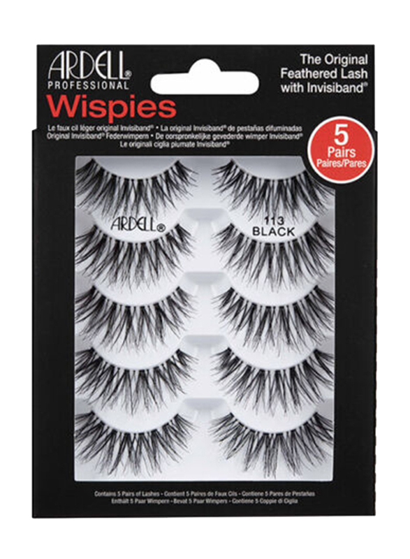 

Ardell Professional Wispies False Eye Lash, 113, 10 Piece, Black