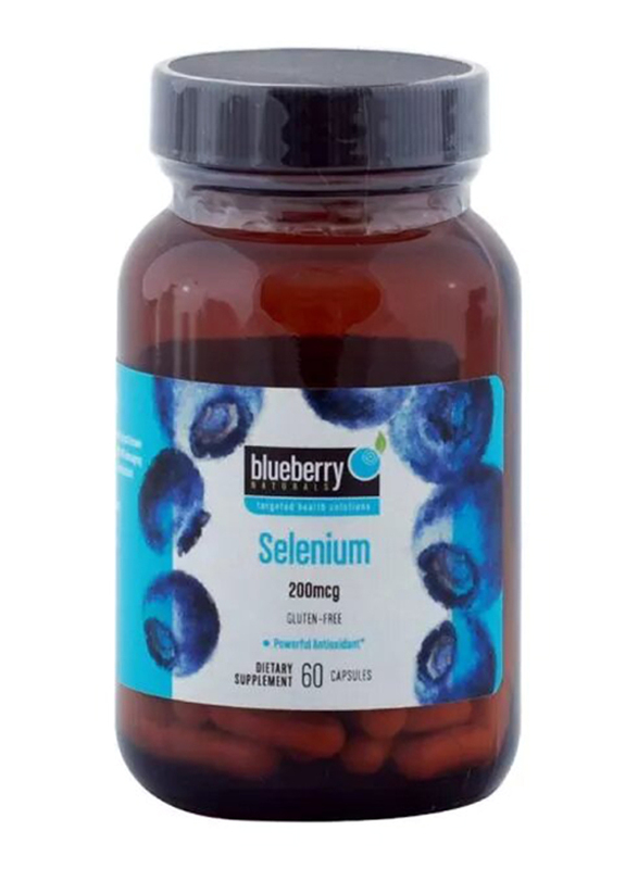 

Blueberry Naturals Selenium Dietary Supplement, 200mcg, B4645, 60 Capsules