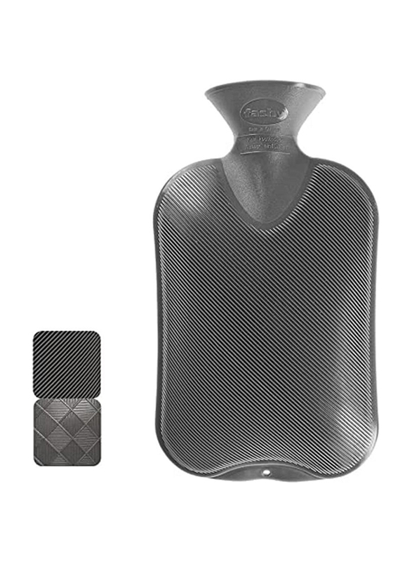 

Fashy Single Ribbed Hot Water Bag, 2 Liter, 6440-21, Anthracite