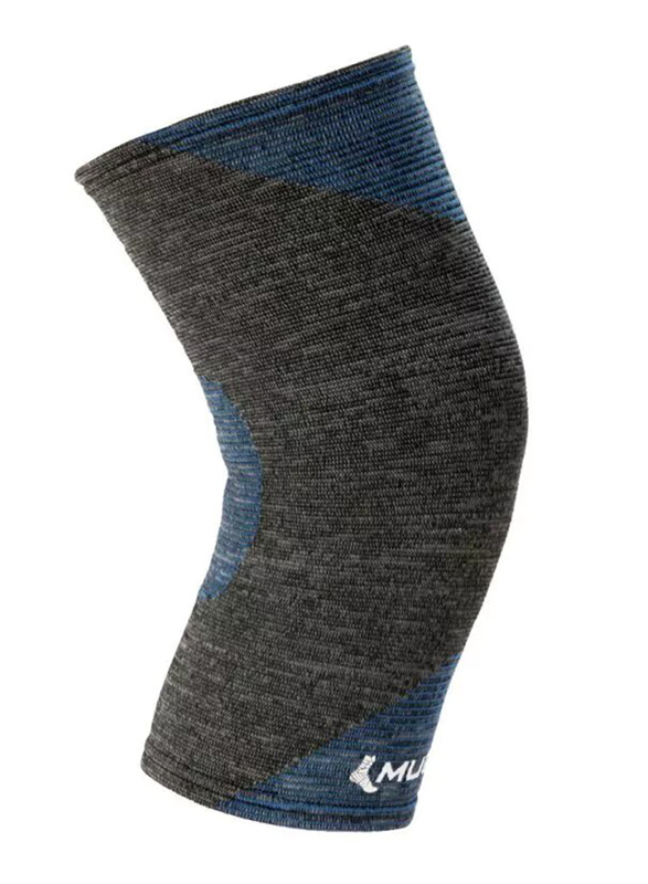 

Mueller 4-Way Stretch Knit Knee Support, S/M 64428, Blue/Grey