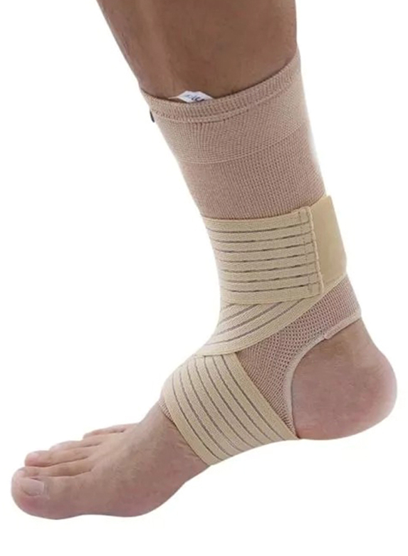 

Olympa Elastic Ankle Support with Strap, XXL, Beige