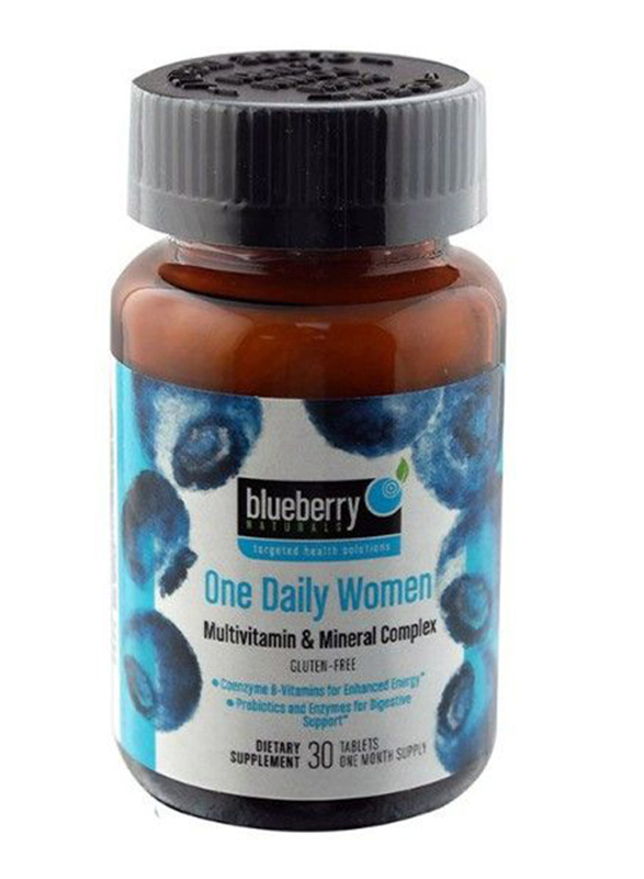 

Blueberry Naturals One Daily Women Dietary Supplement, B4027, 30 Tablets