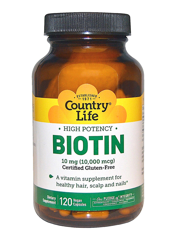 

Country Life Biotin V-Capsules Dietary Supplement, 10mg, 120 Capsules