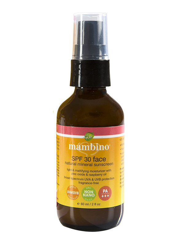 

Mambino SPF30 Face Pure Naturals Mineral Sunscreen, 60ml, White