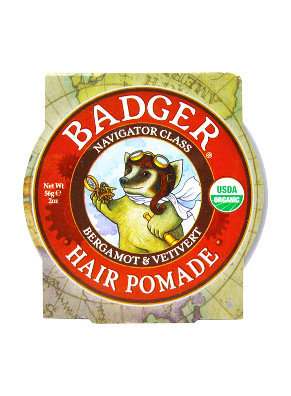 

Badger Bergamot & Vetivert Hair Pomade Balm for All Hair Types, 56gm