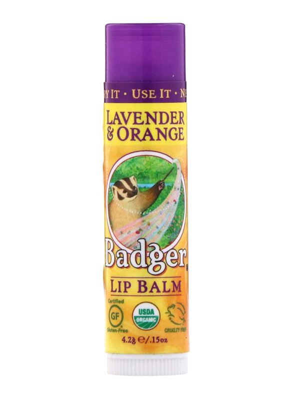 

Badger Lavender & Orange Lip Balm, 4gm