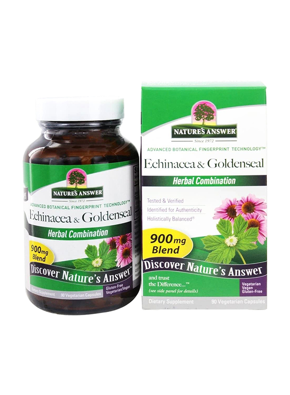 

Nature's Answer Echinacea and Goldenseal, 900mg, 90 Capsules