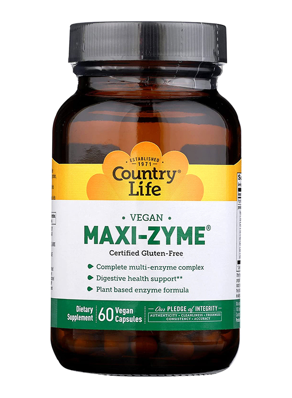 

Country Life Maxi-Zyme Extra Strength Dietary Supplement, 60 Capsules