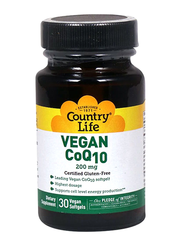 

Country Life CoQ10 Softgel, 200mg, 30 Softgels