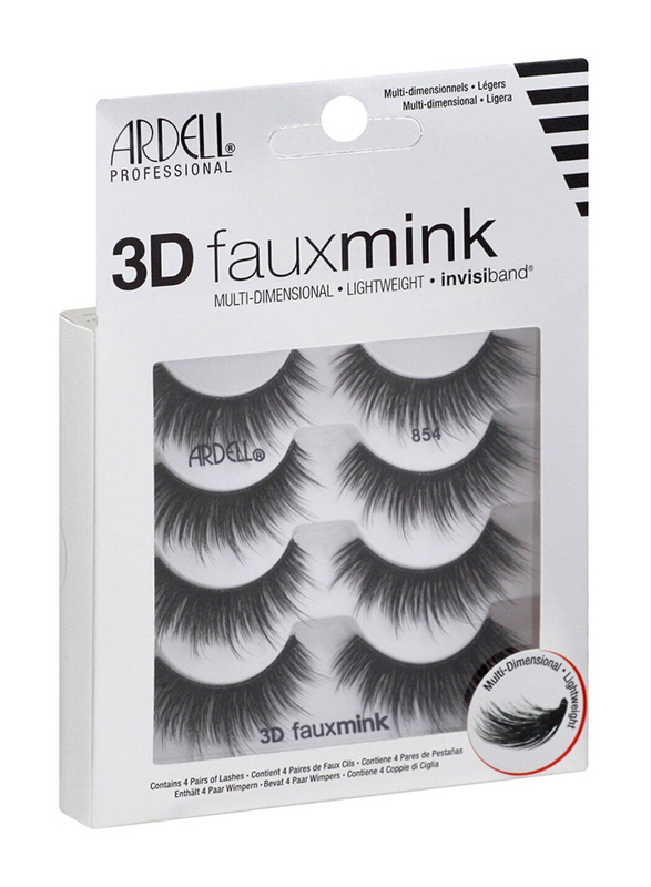 

Ardell Professional 3D Fauxmink Flase Eye Lashes, 8 Piece, 854, Black