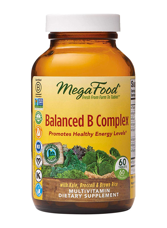 

MegaFood Balanced B Complex Multivitamin Dietary Supplement, 60 Tablets