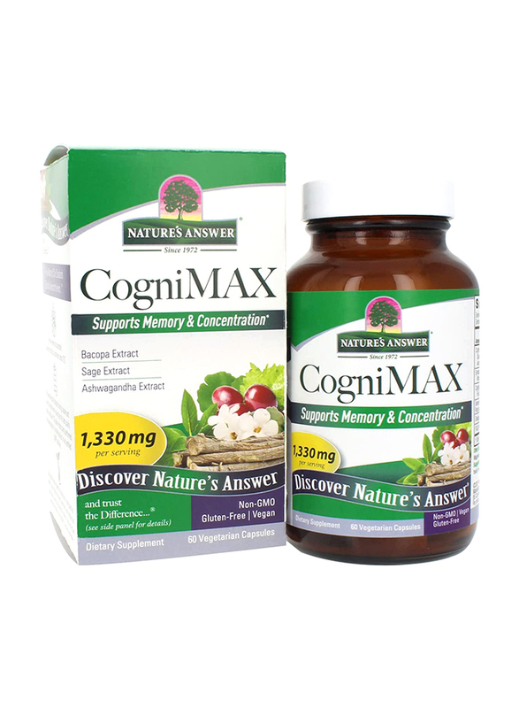 

Nature's Answer Cognimax-V, 1330mg, 60 Capsules