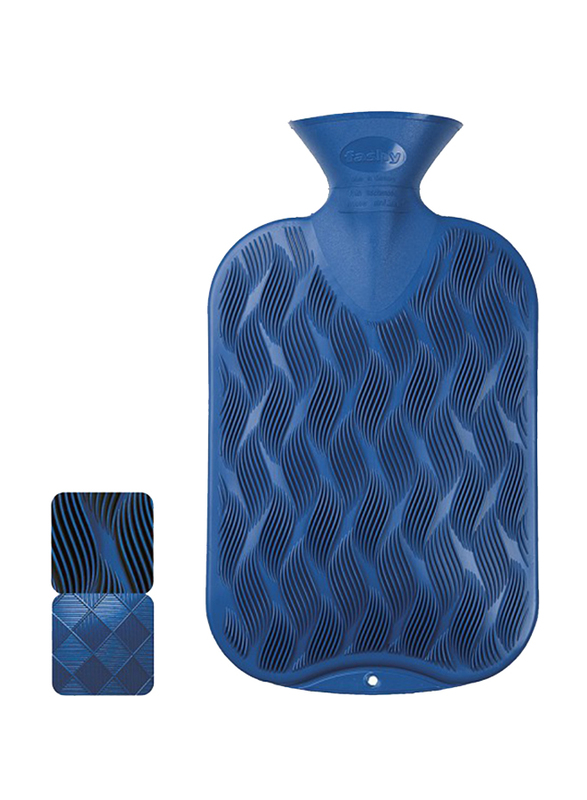 

Fashy Single Ribbed Hot Water Bag, 2 Liter, 6437-54, Sapphire