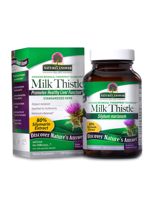 

Nature's Answer Milk Thistle Seed STD V, 185mg, 120 Capsules