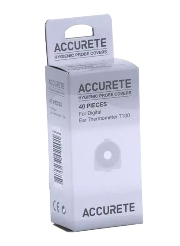 

Accurete Ear Thermometer Probe Covers, 40-Piece, White
