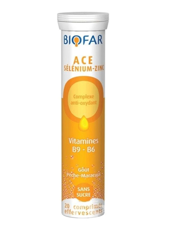 

Biofar ACE Selenium-Zinc Anti Oxidants, 20 Effervescent Tablets