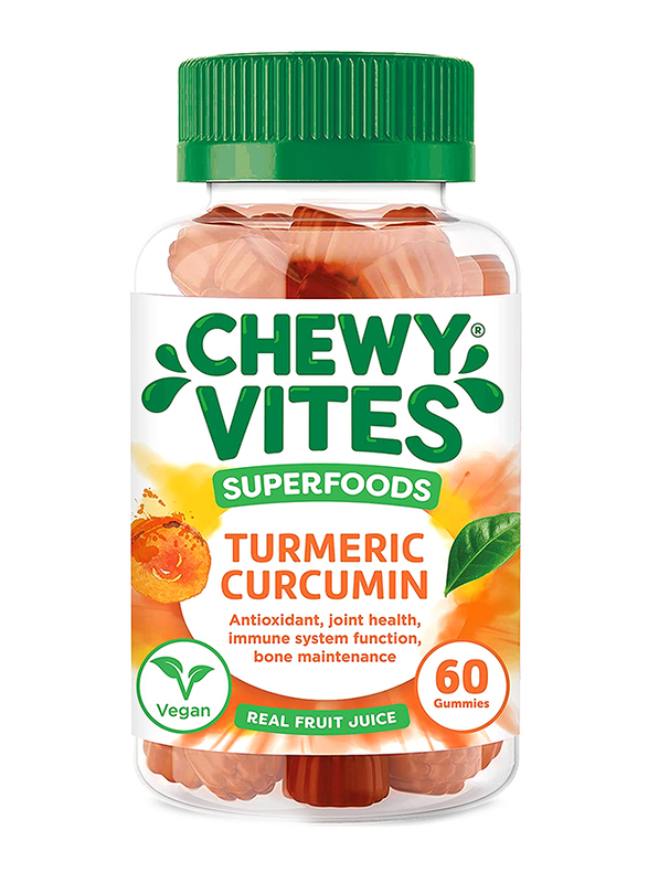 

Chewy Vites Superfoods Turmeric Curcumin Vitamins, 60 Gummies
