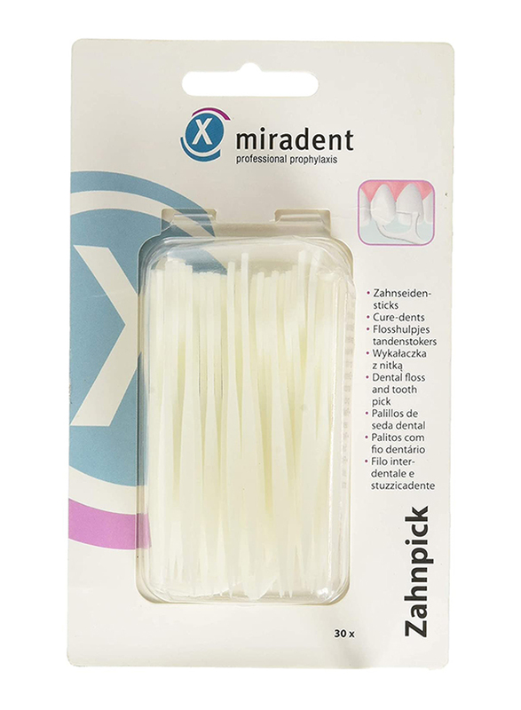 

Miradent Zahnpick Dental Floss Stick, 30 Pieces