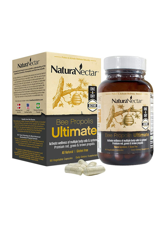 

NaturaNectar Bee Propolis Ultimate Dietary Supplement, 60 Vegetable Capsules