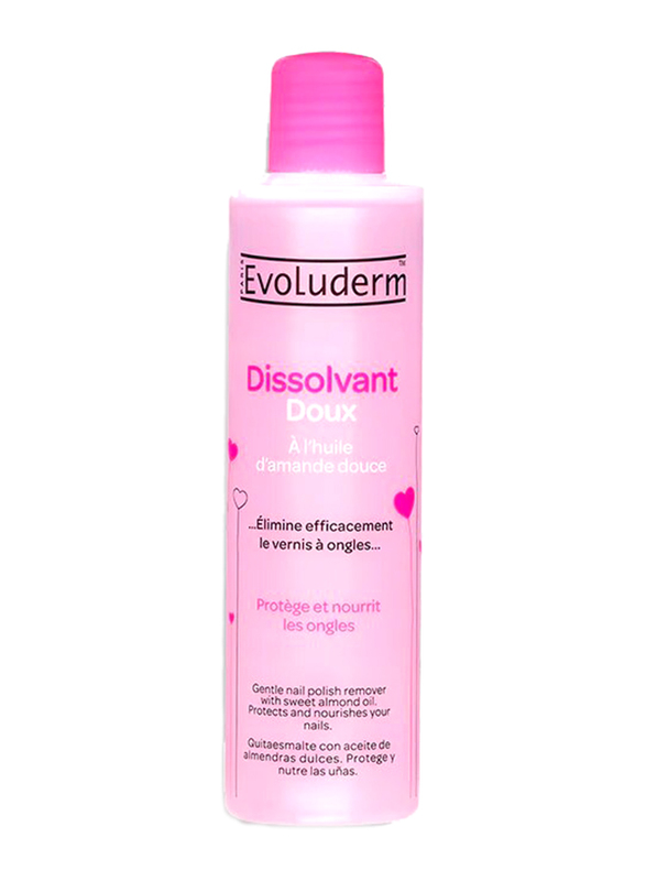 

Evoluderm Dissolvant Doux Gentle Nail Polish Remover with Sweet Almond Oil, 200ml, Pink