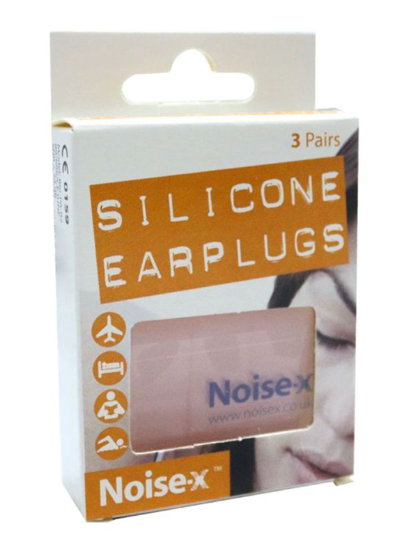 

Noise-X Silicone Ear Plugs, Multicolour, 3 Pairs, 0159