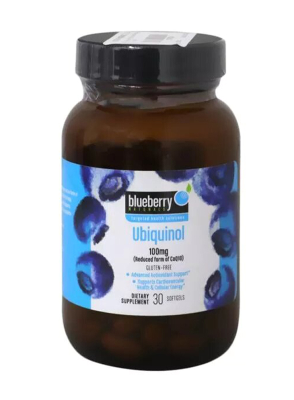 

Blueberry Naturals Ubiquinol CoQ Dietary Supplement, 100mg, B4706, 30 Softgels