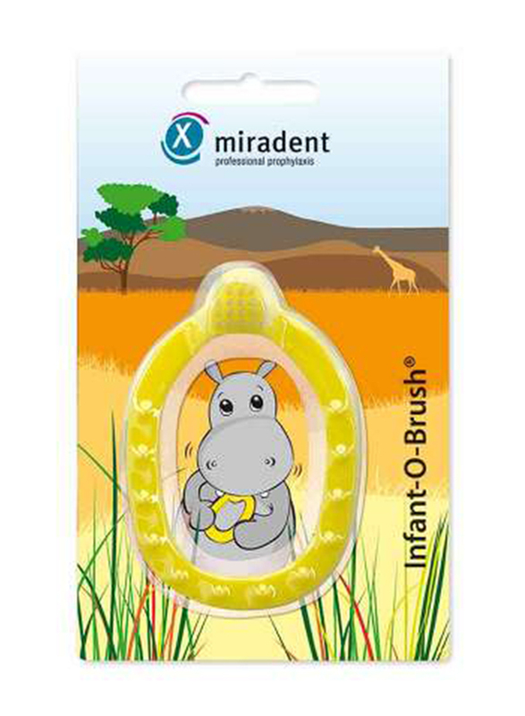 

Miradent Infant-O-Brush Learner's Toothbrush for Baby, Yellow