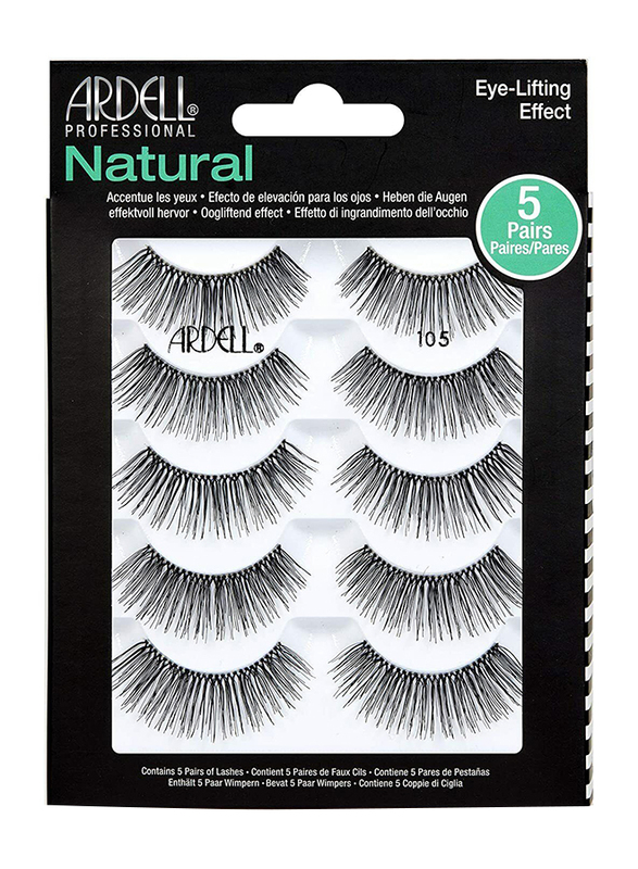 

Ardell Professional Natural False Eye Lash, 105, 10 Piece, Black