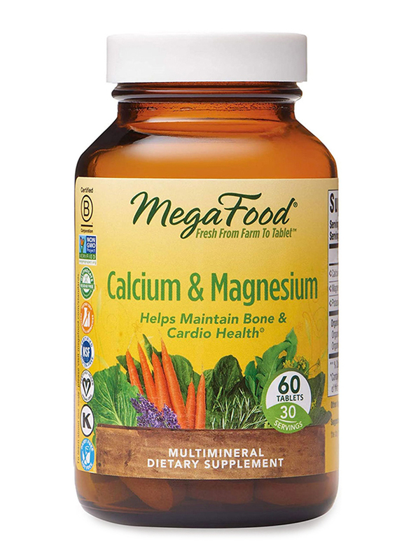 

MegaFood Calcium & Magnesium Multi-Mineral Dietary Supplement, 60 Tablets