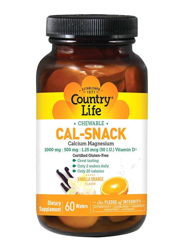 

Country Life Cal-Snack Vanilla Orange Chewable Wafers, 60 Wafers