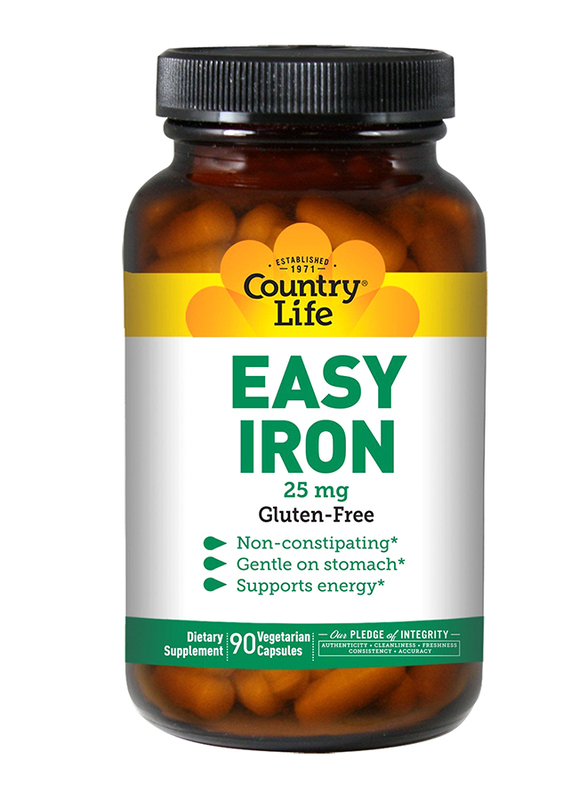 

Country Life Easy Iron Dietary Supplement, 25mg, 90 Capsules