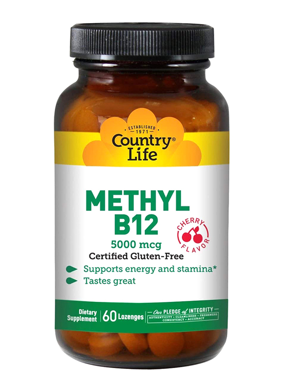 

Country Life Methyl B12 Cherry Flavour Lozenges, 5000mcg, 60 Lozenges