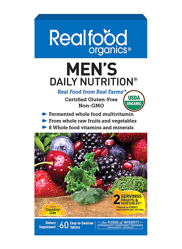 

Country Life Realfood Organics Men's Daily Nutrition Dietary Supplement, 60 Tablets