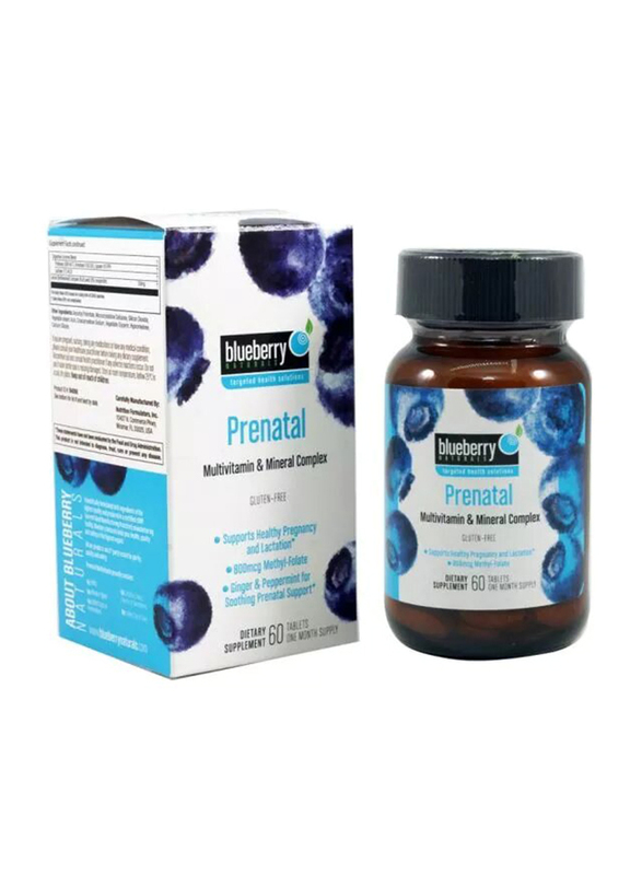 

Blueberry Naturals Prenatal Dietary Supplement, B4058, 60 Tablets