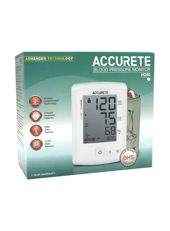 

Accurete H240 Blood Pressure Monitor, White