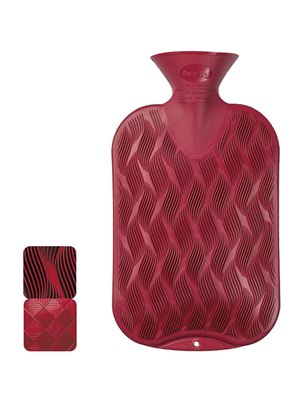 

Fashy Single Ribbed Hot Water Bag, 2 Liter, 6437-42, Cranberry