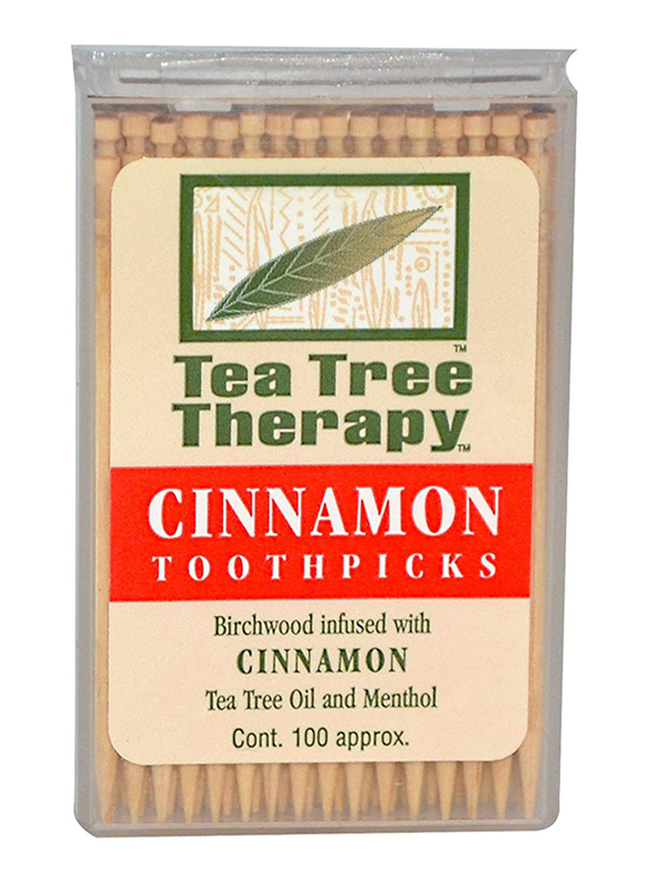 

Tea Tree Therapy Cinnamon Toothpick, Brown, 100 Pieces