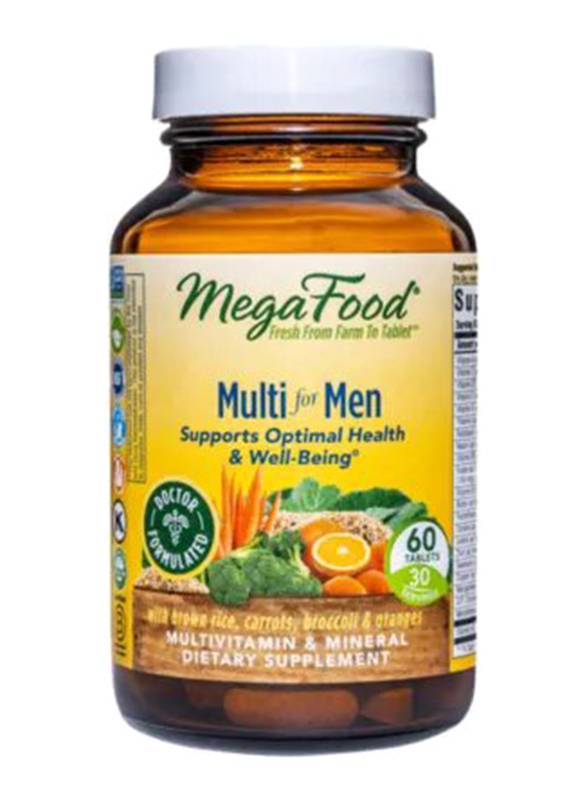 

MegaFood Multivitamin & Mineral Dietary Supplement for Men, 60 Tablets